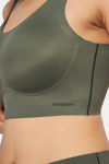 Amante Double Layered Non Wired Full Coverage Cami Bra - Slate Green — thumbnail 4